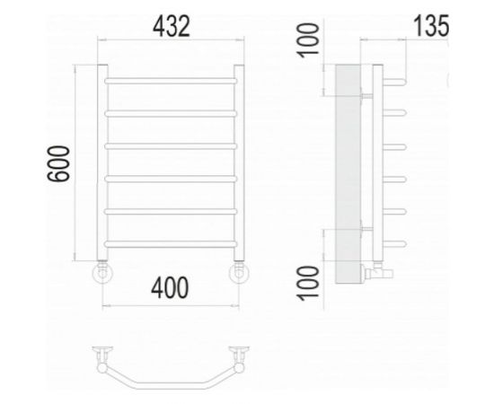 Полотенцесушитель Terminus Виктория П6 400x600 4670078530066 – изображение 3