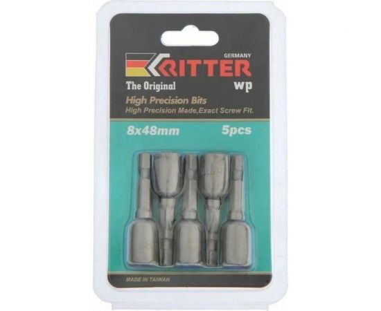 Бита торцевая магнитная WP 8x48 мм, 5 шт RITTER PS20140848 – изображение 3