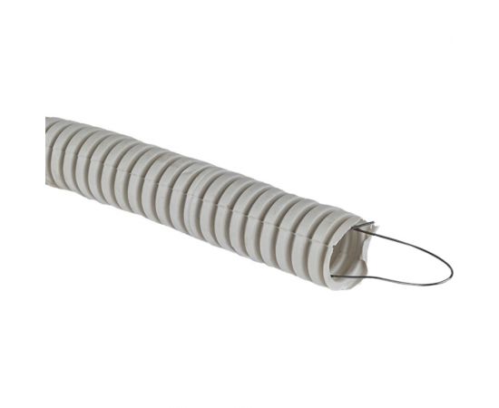 Гофрированная труба ПВХ с протяжкой EKF d20 мм (100 м) серая -Plast tg-z-20 – изображение 3