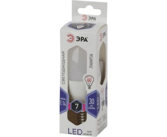 Светодиодная лампа ЭРА LED B35-7W-860-E14, свеча, холодный Б0031400 – изображение 4