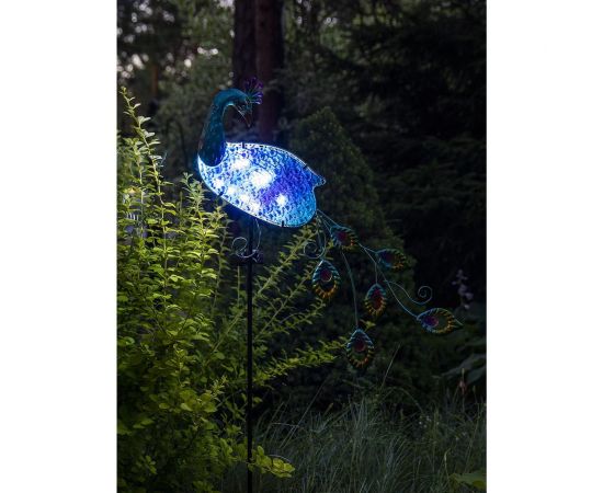 Садовый фонарь ЧУДЕСНЫЙ САД 324 сияющий павлин со светодиодной подсветкой, на солнечной батарее, металл 4606400207887 – изображение 4