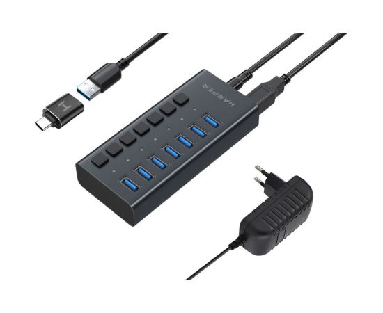 USB концентратор Harper HUB-07MB Black H00003295 – изображение 4