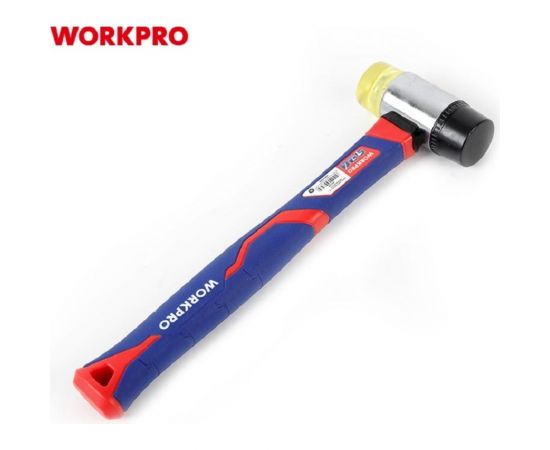 Молоток-киянка WORKPRO двухсторонняя, ПВХ пластик WP241036 – изображение 5