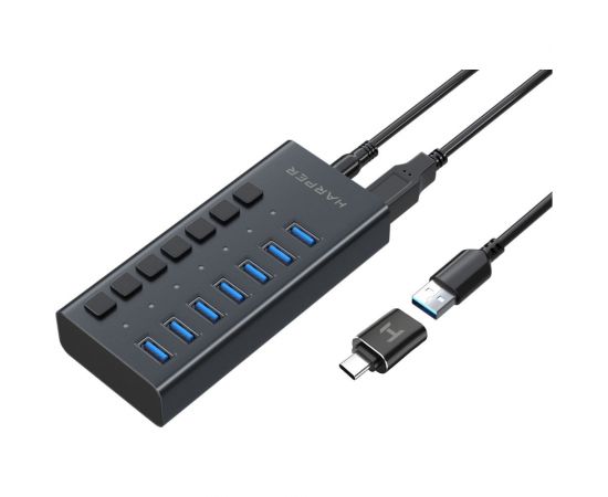 USB концентратор Harper HUB-07MB Black H00003295 – изображение 5