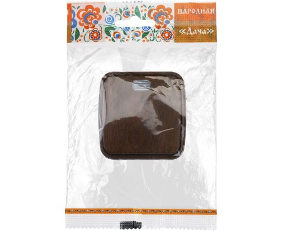 Выключатель TDM 1-кл. открытой установки с подсветкой IP20 10А, венге ""Дача"" Народная SQ1824-0045 – изображение 6