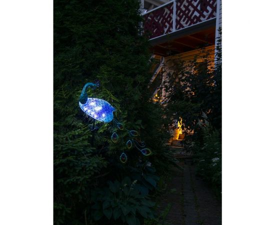 Садовый фонарь ЧУДЕСНЫЙ САД 324 сияющий павлин со светодиодной подсветкой, на солнечной батарее, металл 4606400207887 – изображение 7