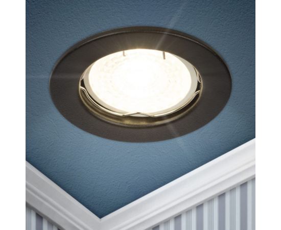 Встраиваемый штампованный светильник ЭРА ST1 SBK MR16, GU5.3, черный матовый Б0059741 – изображение 7