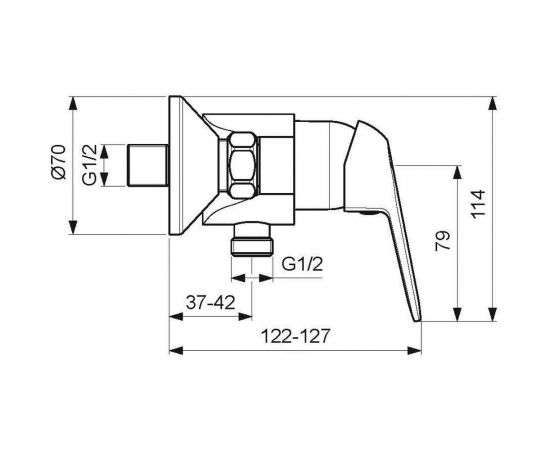 Настенный смеситель для душа VIDIMA Видима Файн BA387AA – изображение 9