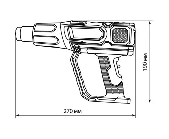 Технический фен TDM тф-02 алмаз, 2000 вт, 2 режима, 50-600 c, кейс SQ1029-0102 – изображение 9