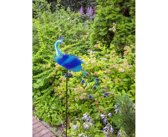 Садовый фонарь ЧУДЕСНЫЙ САД 324 сияющий павлин со светодиодной подсветкой, на солнечной батарее, металл 4606400207887 – изображение 10