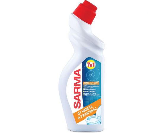 Чистящее средство для сантехники SARMA Антиржавчина, дезинфицирующее, 750 мл, убивает микробы 70681 603528 