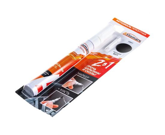 Кисть+маркер AvtoMark 601 Черная, 10мл 004-00789 – изображение 2