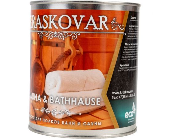 Масло для полков бани и сауны Kraskovar Sauna & Bathhause бесцветный 0,75 л 1365 – изображение 2