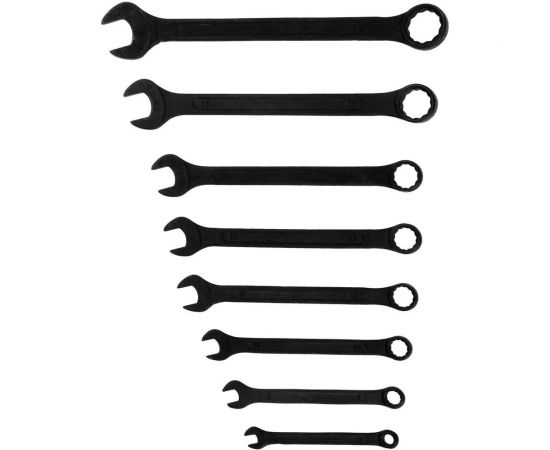 Набор комбинированных ключей ТУНДРА в сумке, фосфатированные, 6 - 19 мм, 8 шт. 878127 – изображение 2