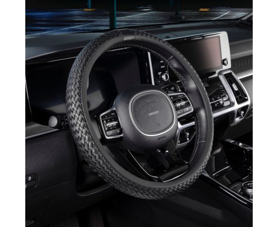 Оплетка SKYWAY Real-7 М черная, натуральная кожа S01108011 – изображение 3