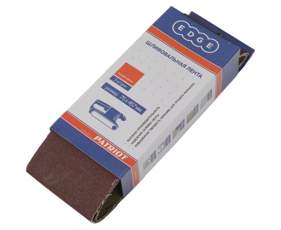 Лента абразивная (3 шт; 75х457 мм; Р120) EDGE by PATRIOT 820010005 – изображение 3