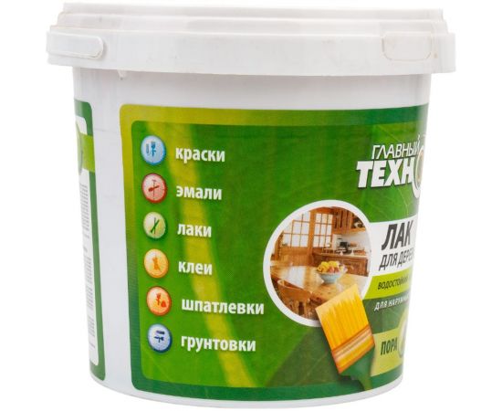 Акрилатный лак для дерева Новбытхим ""ГЛАВНЫЙ ТЕХНОЛОГ"" дуб, ведро 1 кг 1017 – изображение 3