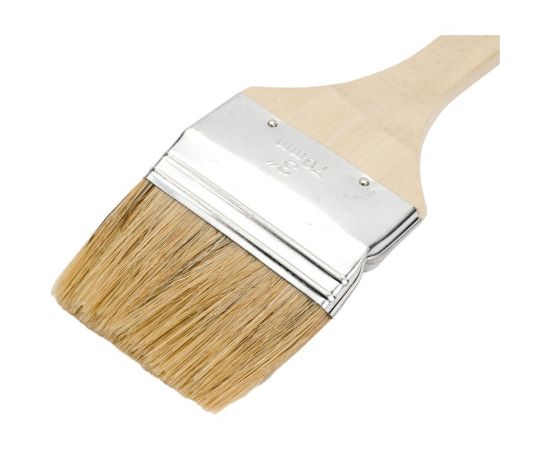 Радиаторная кисть DECOR 750-075 3, светлая щетина, деревянная ручка 11608158 – изображение 3