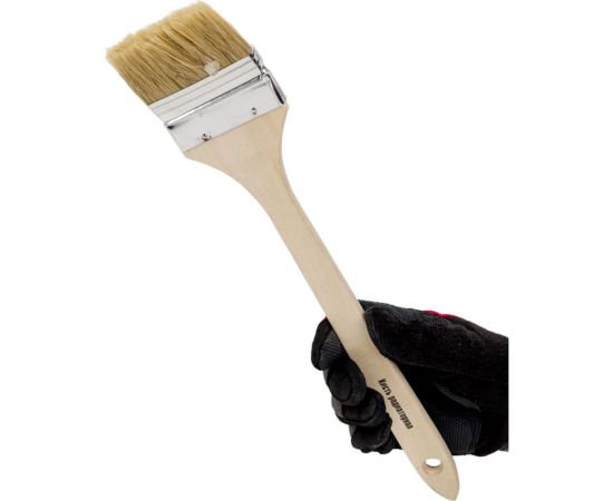 Радиаторная кисть DECOR 750-075 3, светлая щетина, деревянная ручка 11608158 – изображение 5