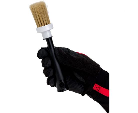 Круглая кисть DECOR 612-030 d30 мм, кр-30, светлая смешанная щетина, пластиковая ручка 11608244 – изображение 5