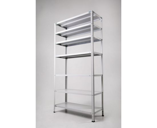 Стеллаж ООО ФУРАМА СТФ 2000x1100x300 мм, 7 полок, серый СТФ201130-7 – изображение 6