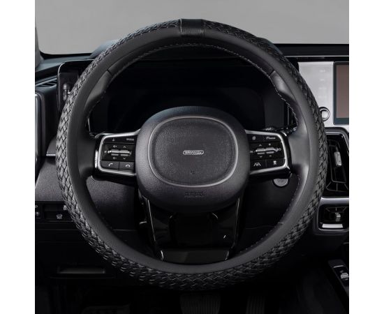 Оплетка SKYWAY Real-7 М черная, натуральная кожа S01108011 – изображение 10