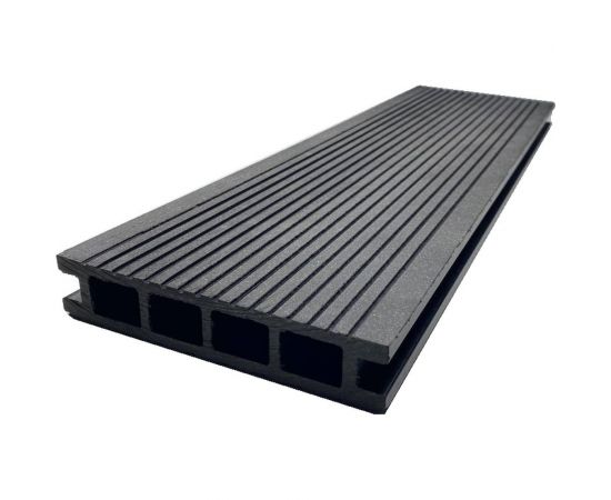 Террасная доска Экодекинг Экстра 3 м, графит, 5 шт. 4687202325429 