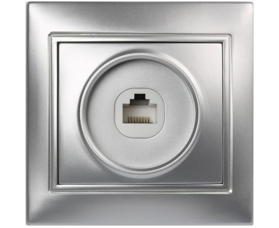 Компьютерная розетка Smartbuy RJ45 1-местная серебро Венера SBE-01s-S1-RJ 