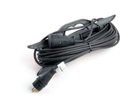 1-местный удлинитель-шнур на рамке TEKKER c заземлением, prf22-41-10, 10м, 3x2,5, серия professional, черный, 49046 