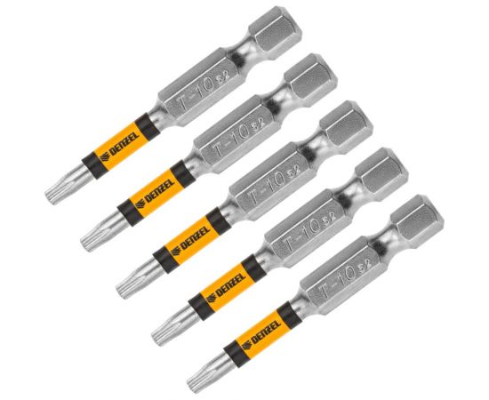 Набор бит T10, 50 мм, 5 шт Denzel 7711318 