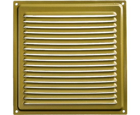 Решётка металлическая с сеткой (золотая; 100x100 мм) Эвент ВРС 