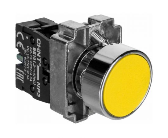 Кнопка управления CHINT NP2-BA51 без подсветки желт. 1НО IP40 574844 