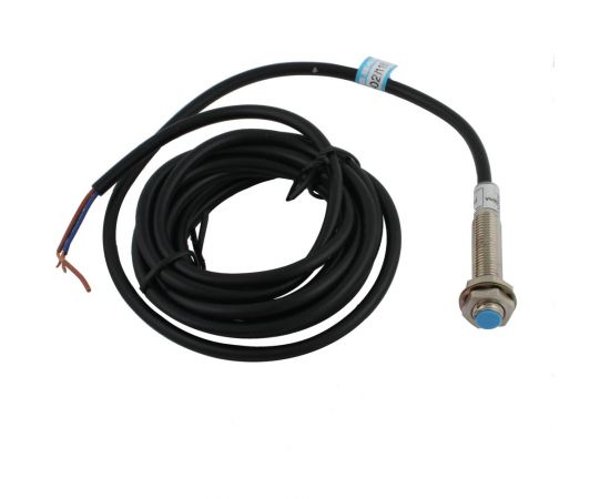 Индуктивный экранированный датчик INNOCONT M8x1, L=49 мм, зона срабатывания 1 мм, -25 +60 С, 12…24 VDC, IP65, выход: PNP NO, макс. ток 200 мА, кабель 2 м SL-8P1C – изображение 2