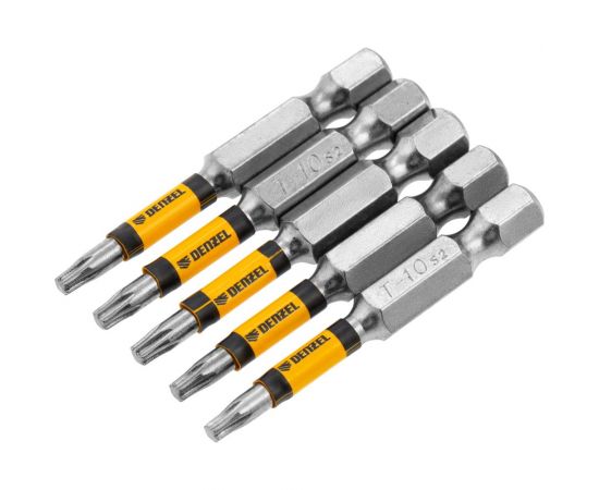Набор бит T10, 50 мм, 5 шт Denzel 7711318 – изображение 2