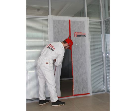 Временная пленочная дверь 160х220 см с молнией типа L вариант 1Б СТОП-ПЫЛЬ 201803 – изображение 2