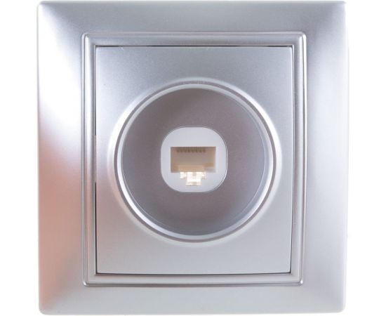 Компьютерная розетка Smartbuy RJ45 1-местная серебро Венера SBE-01s-S1-RJ – изображение 2