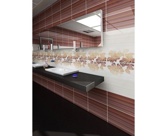 Настенная плитка Нефрит-Керамика Кензо 00-00-5-09-00-21-054 (слоновая-кость; 25x40 см; площадь упаковки 1,5 кв.м) СК000031542 – изображение 2