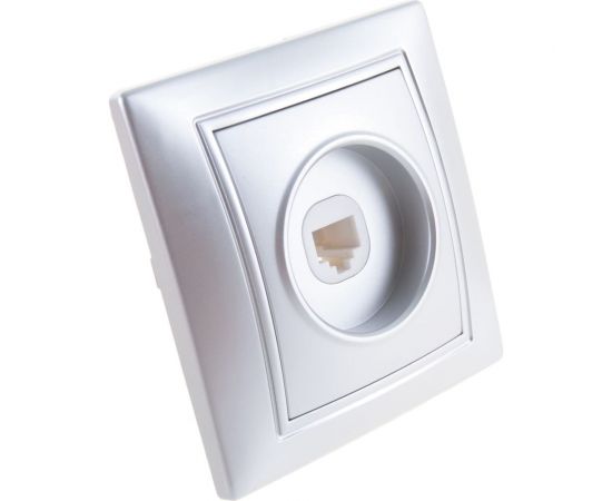Компьютерная розетка Smartbuy RJ45 1-местная серебро Венера SBE-01s-S1-RJ – изображение 3