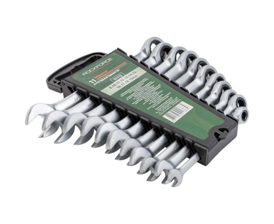 Набор ключей комбинированных трещоточных ROCKFORCE 8-19мм RF-51112 – изображение 3