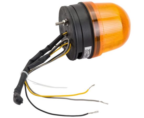 Светосигнальный маячок INNOCONT d=70мм, L=85мм, светодиод, вращение, зуммер, цвет: желтый, 24VDC IP54, кабель 0.5м SL70B-024-Y – изображение 3