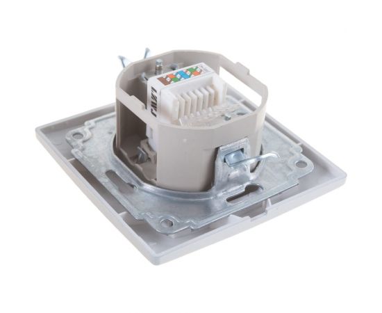 Компьютерная розетка Smartbuy RJ45 1-местная серебро Венера SBE-01s-S1-RJ – изображение 4