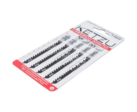 Пилка для лобзика по дереву Т 244 D, 5 шт KETZU 754952 – изображение 4