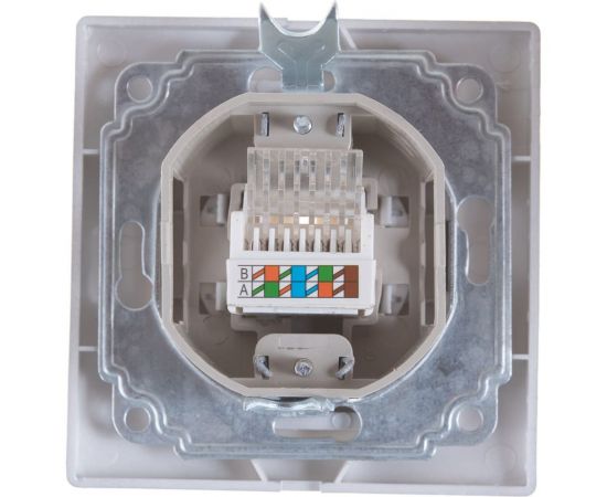 Компьютерная розетка Smartbuy RJ45 1-местная серебро Венера SBE-01s-S1-RJ – изображение 5