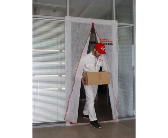 Временная пленочная дверь 160х220 см с молнией типа L вариант 1Б СТОП-ПЫЛЬ 201803 – изображение 7