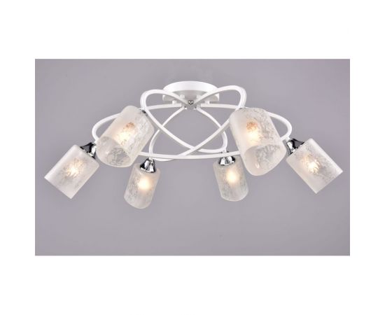 Потолочная люстра РОССВЕТ 6х60ВтхE27 РС20955 WT+CR/6C 