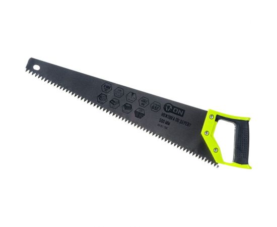 Ножовка по дереву ON 2-х сторонняя заточка, закаленный зуб 8 мм, 500 мм 03-01-750 