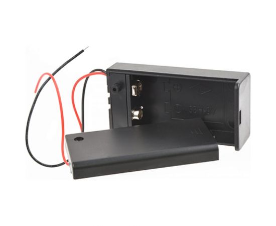 Отсек для элементов питания Robiton Bh1x9V/switch с выключателем и двумя проводами PK1 16518 
