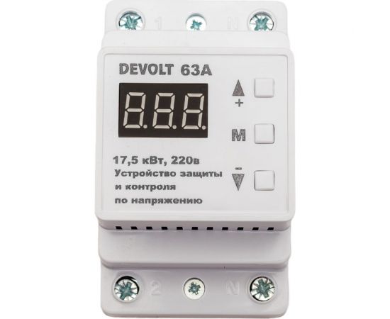 Реле напряжения DEVOLT 63A, 17,5кВт, 80А, 63 DEVOLT63 