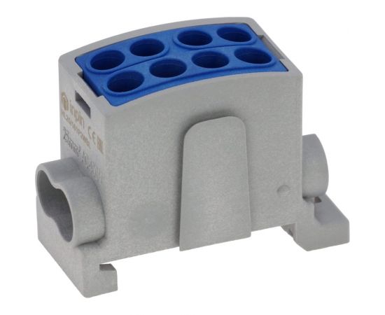 Клемма INPIN 4 подключения 2,5-16мм2 1000V 100А голубая HL25/161P2WBL 