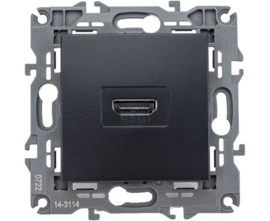 Розетка HDMI ЭРА 14-3114-05 IP20, Elegance, антрацит Б0034336 